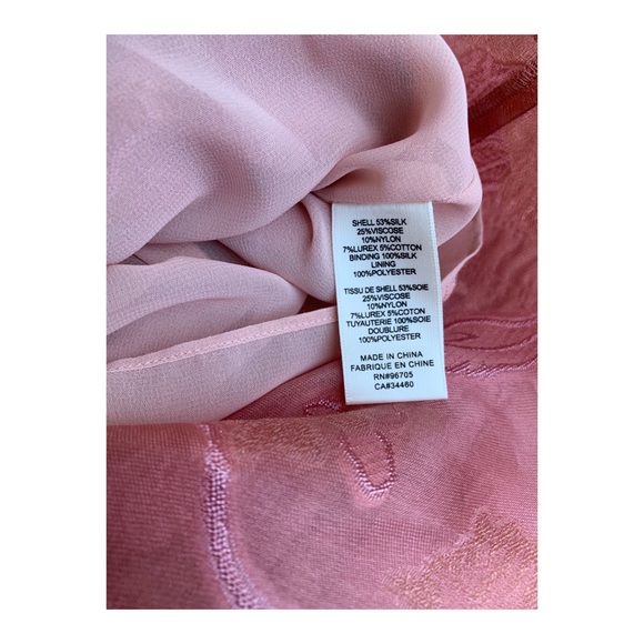 Off-the-Shoulder Metallic Floral Organza Blouse 2 - Picture 8 of 8